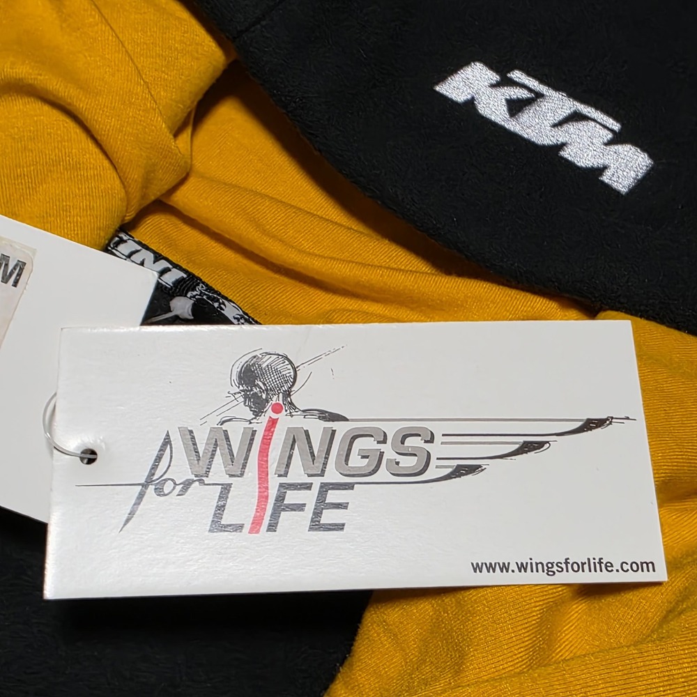 KINI Red Bull Fleece Hoodie M Black Yellow Full Zip KTM Racing Wings For Life - Picture 12 of 16